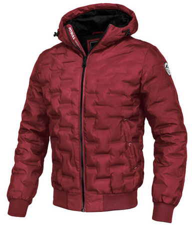 Kurtka zimowa Pit Bull Carver Quilted Hooded Burgundy