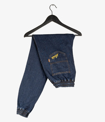 Spodnie Elade JOGGER HANDWRITTEN Denim Dark Blue