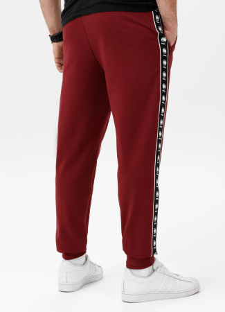 Spodnie Dresowe Pit Bull TAPE NUGGET Burgundy