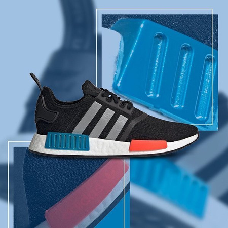 Buty Adidas NMD R1 (FY5727) Core Black / Silver Metallic / Solar Red