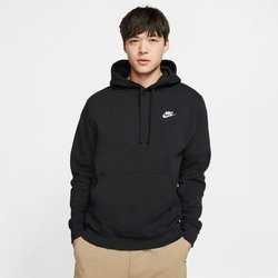 Bluza Nike Hoody Sportswear Club Fleece (BV2654-010) BLACK/BLACK/WHITE