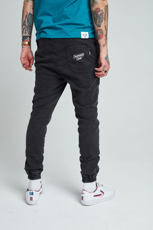 Spodnie DIAMANTE WEAR Jogger Jeans Unisex - Marmur Czarny