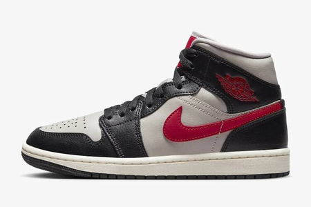 Buty Air Jordan 1 Mid (BQ6472-060) Black/Gym Red-College Grey