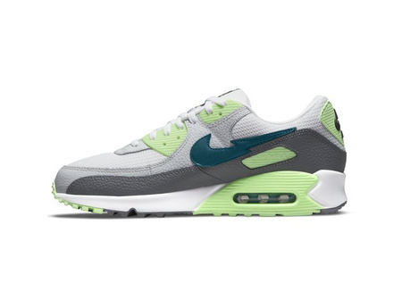 Buty Nike Air Max 90 (DJ6897-100) BWHITE/AQUAMARINE-LIME GLOW-OFF NOIR