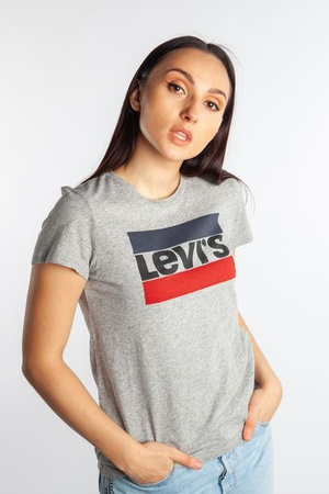 Koszulka LEVI'S THE PERFECT (17369-0303) SPORTSWEAR LOGO SMOKESTACK HEATHER