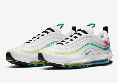 Buty Nike Air Max 97 “Worldwide Pack” (CZ5607-100) White/Blue Fury/Black/Volt