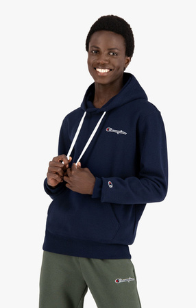 Bluza Champion HOODIE ORGANIC COTTON BLEND SMAL SCRIPT LOGO NAVY