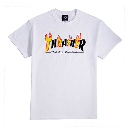 Koszulka Thrasher FLAME MAG white