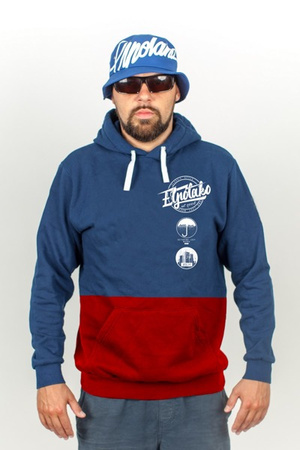 Bluza El Polako z kapturem Style granat
