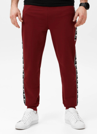 Spodnie Dresowe Pit Bull TAPE NUGGET Burgundy