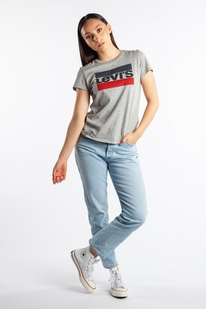 Koszulka LEVI'S THE PERFECT (17369-0303) SPORTSWEAR LOGO SMOKESTACK HEATHER