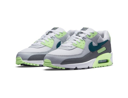 Buty Nike Air Max 90 (DJ6897-100) BWHITE/AQUAMARINE-LIME GLOW-OFF NOIR