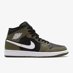 Buty Air Jordan 1 Mid (DQ8426-092) Black/Medium Olive/White