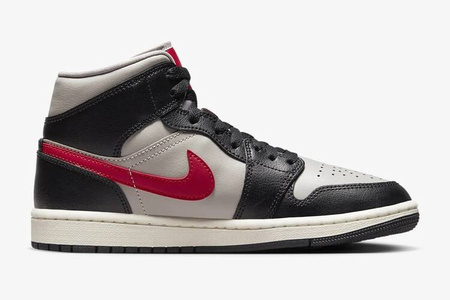 Buty Air Jordan 1 Mid (BQ6472-060) Black/Gym Red-College Grey