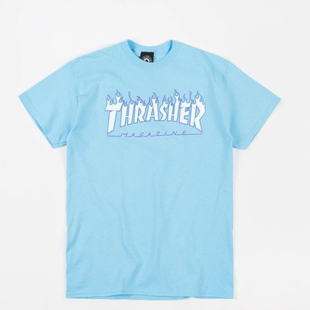 KOSZULKA THRASHER FLAME Sky Blue