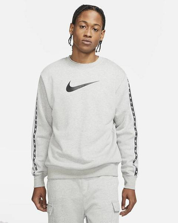 Bluza Nike NSW REPEAT FLC CREW (DM4679-063) DK GRAY HEATHER / BLACK