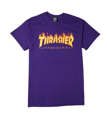 KOSZULKA THRASHER FLAME LOGO PURPLE