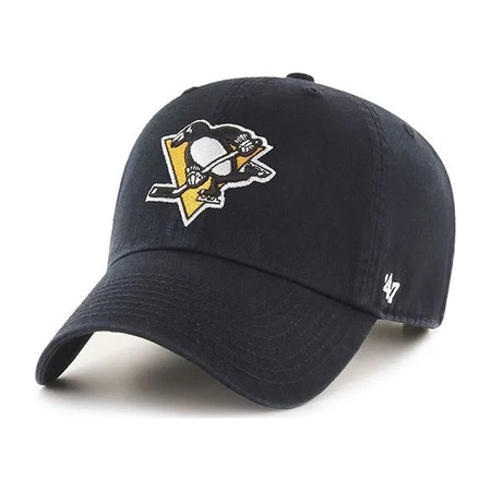 Czapka 47 Brand NHL Pittsburgh Penguins CLEAN UP (H-RGW15GWS-BKB) Black