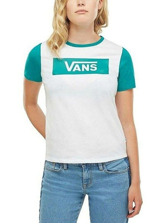 Koszulka Vans  V TANGLE RANGE RINGER  (White/Quetzal )