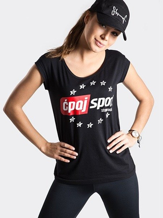 Koszulka Stoprocent Damska Ćpaj Sport black