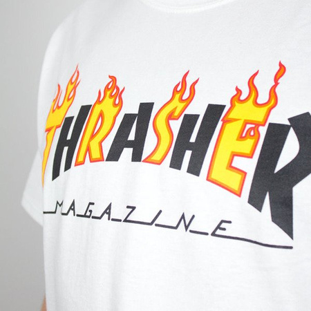 Koszulka Thrasher FLAME MAG white