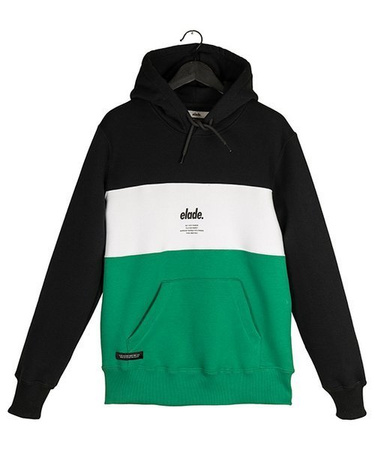 Bluza Elade HOODIE COLOUR BLOCK BLACK/WHITE/GREEN