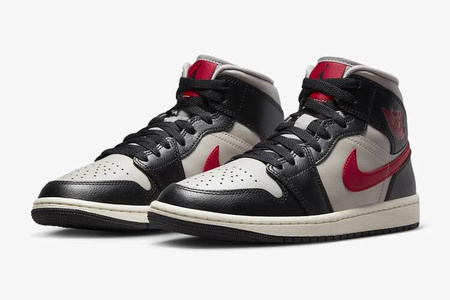 Buty Air Jordan 1 Mid (BQ6472-060) Black/Gym Red-College Grey