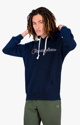 Bluza Champion HOODIE ORGANIC COTTON BLEND SCRIPT LOGO NAVY
