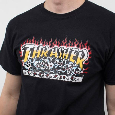 KOSZULKA THRASHER KRAK SKULLS BLACK