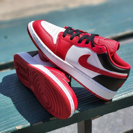 Buty Air Jordan 1 Low (553560-163) White/Gym Red-Black