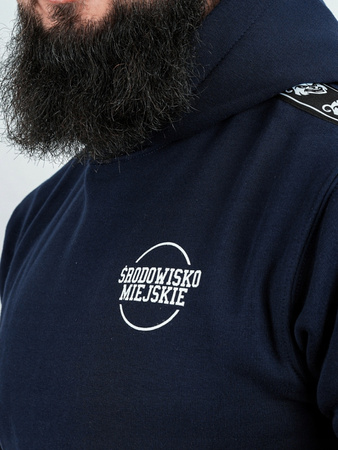 Bluza z kapturem ŚRODOWISKO MIEJSKIE "Classic Lampas" Navy