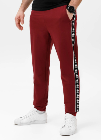 Spodnie Dresowe Pit Bull TAPE NUGGET Burgundy
