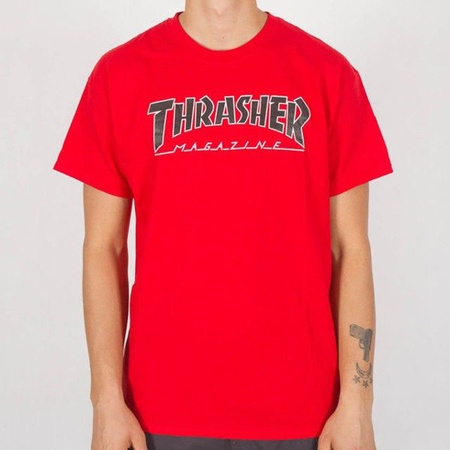 KOSZULKA THRASHER OUTLINED BTS RED