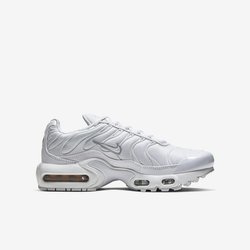 Buty Nike Air Max Plus GS (CW7044-100) WHITE/WHITE METTALIC SILVER