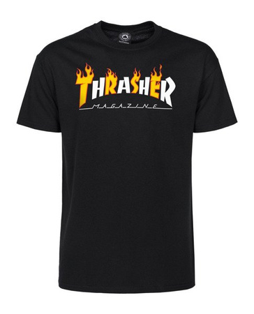Koszulka Thrasher FLAME MAG Black
