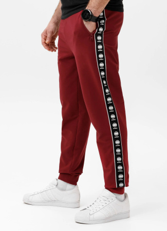 Spodnie Dresowe Pit Bull TAPE NUGGET Burgundy