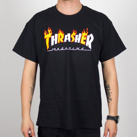 Koszulka Thrasher FLAME MAG Black