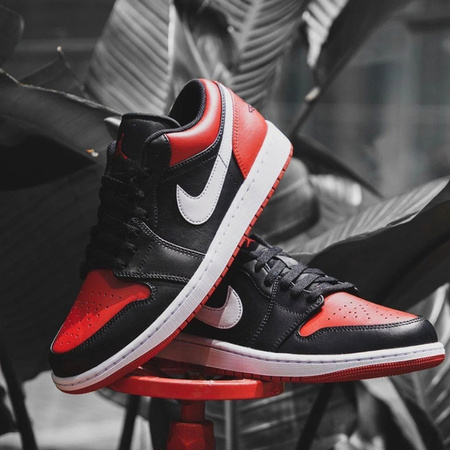 Buty Air Jordan 1 Low (553558-066) Black/Gym Red-White