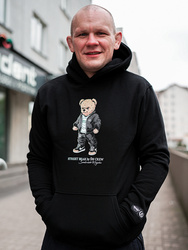 Bluza z kapturem ŚRODOWISKO MIEJSKIE "Street Bear" - Czarna