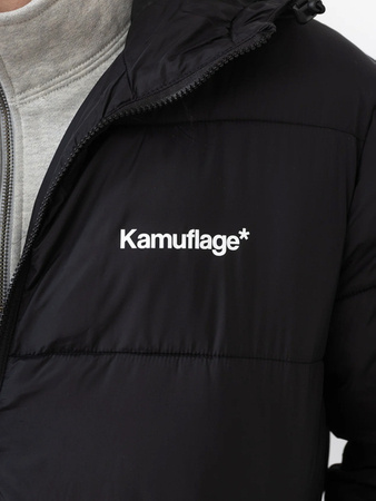  Kurtka Zimowa KAMUFLAGE Puff Mini Logo Hoodie Black