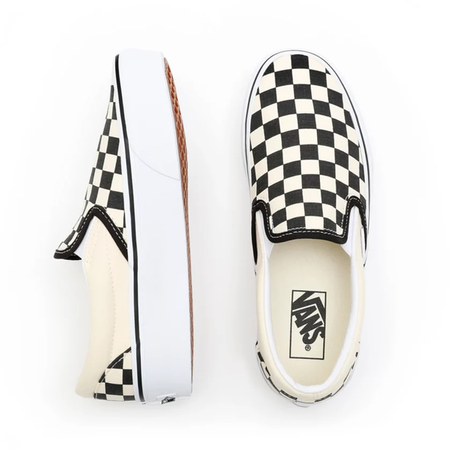 BUTY VANS CLASSIC SLIP-ON PLATFORM Black-White Checkerboard 