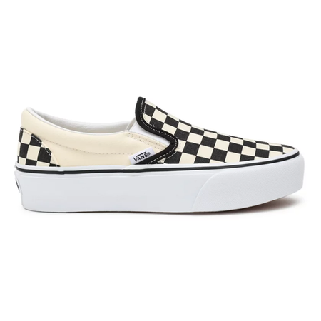 BUTY VANS CLASSIC SLIP-ON PLATFORM Black-White Checkerboard 