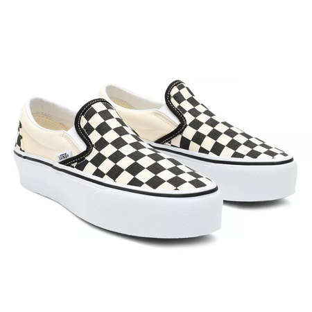 BUTY VANS CLASSIC SLIP-ON PLATFORM Black-White Checkerboard 