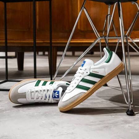 Buty Adidas Samba OG (IE3437) Cloud White / Collegiate Green / Gum