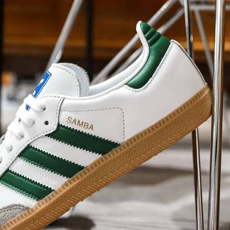 Buty Adidas Samba OG (IE3437) Cloud White / Collegiate Green / Gum