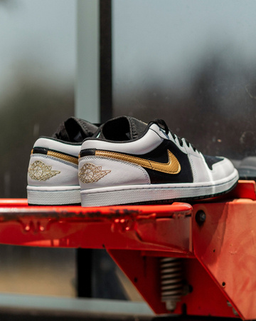 Buty Air Jordan 1 Low (553558-172) White/Mettalic Gold/Black