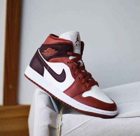 Buty Air Jordan 1 Mid (BQ6472-200) Dusty Peach/Night Maroon-Sail