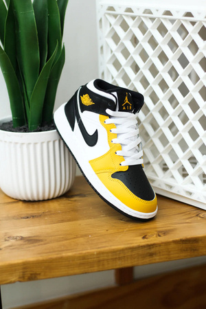 Buty Air Jordan 1 Mid (DQ8423-701) Yellow Ochre/White/Yellow Ochre/Black