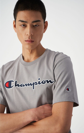 Koszulka Champion SCRIPT LOGO EMBROIDERY (218007-ES033) DARK GREY